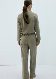 Straight cotton trousers with a soft finish — Green 3
