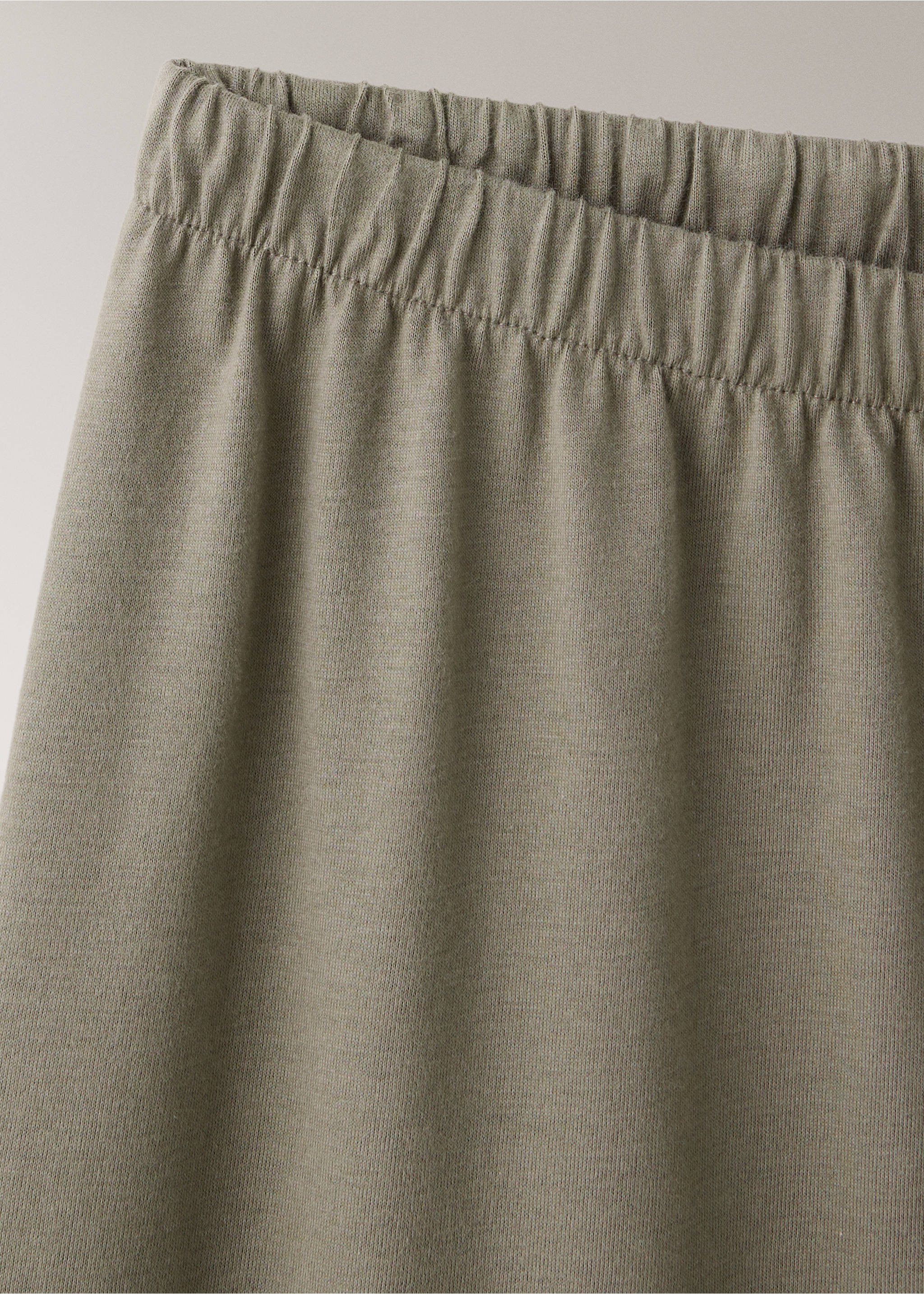 Pantalon droit en coton à finition douce - Détail de l'article 8, Vert. Ref: 37072936-00.