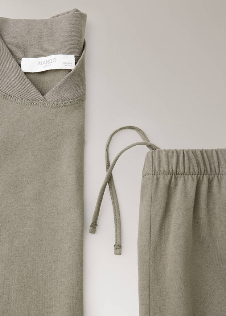 Straight cotton trousers with a soft finish — Green