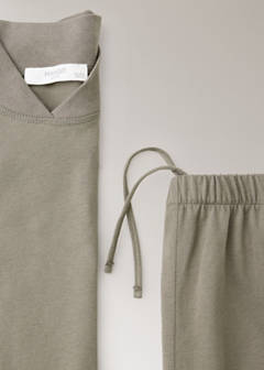 Straight cotton trousers with a soft finish — Green 7