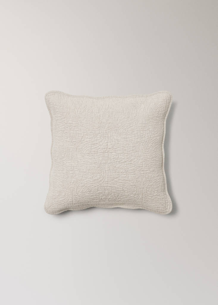 Cushion cover bed cotton linen embossed 50x50cm - thumbnail 2