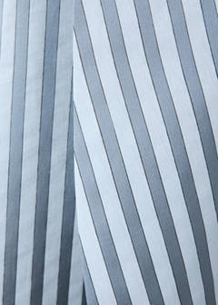 Silk blend striped kaftan pyjamas — Blue 7