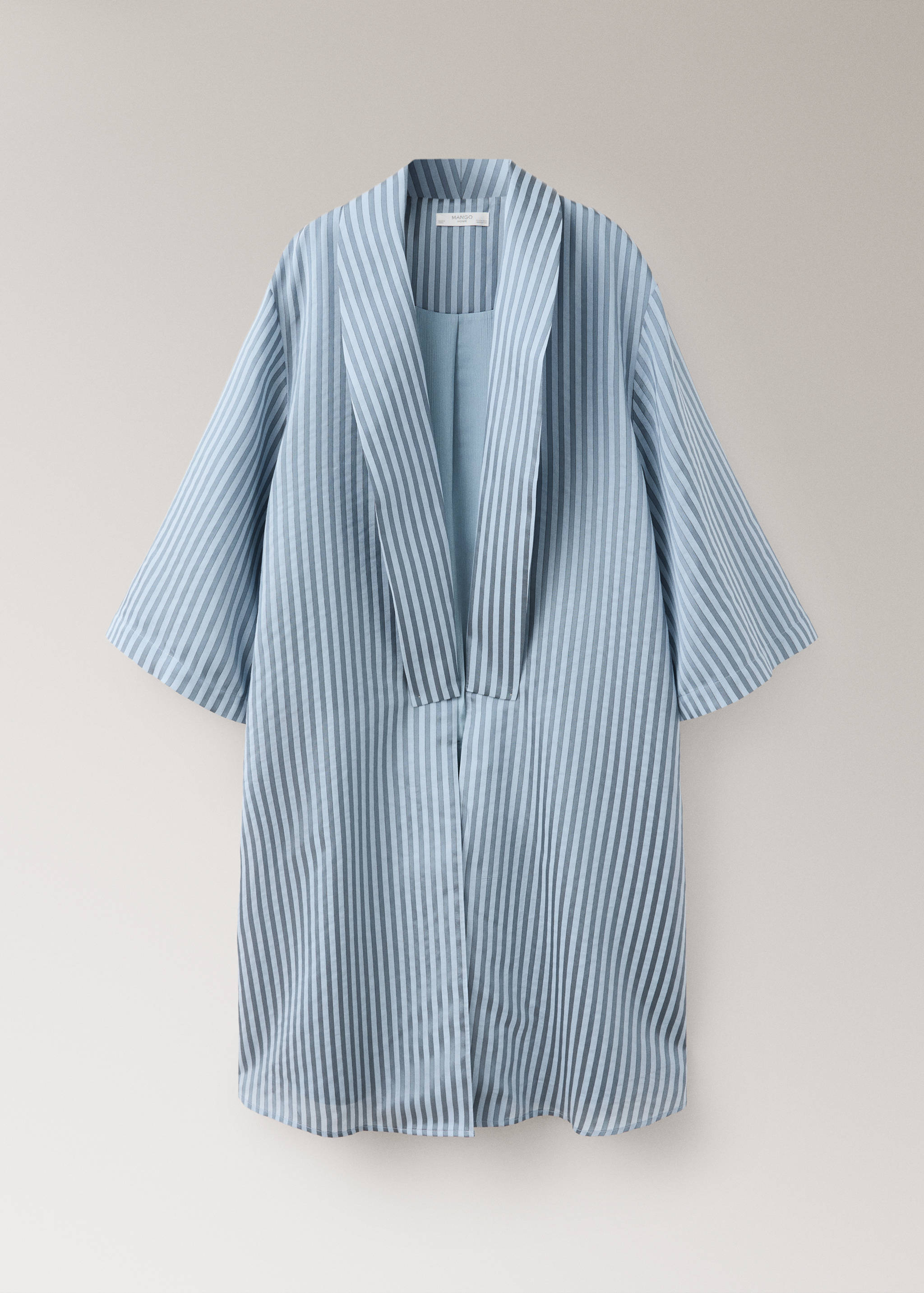 Silk blend striped kaftan pyjamas - Article without model
