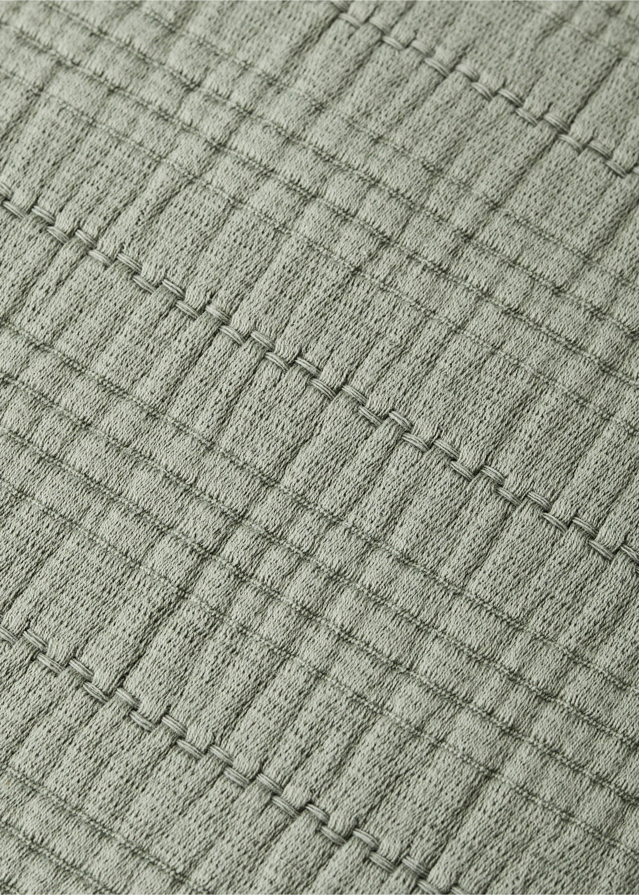 Funda coixí garment dyed vora 50x50 cm - Detall de l'article 3, Verd. Ref: 37072939-00.
