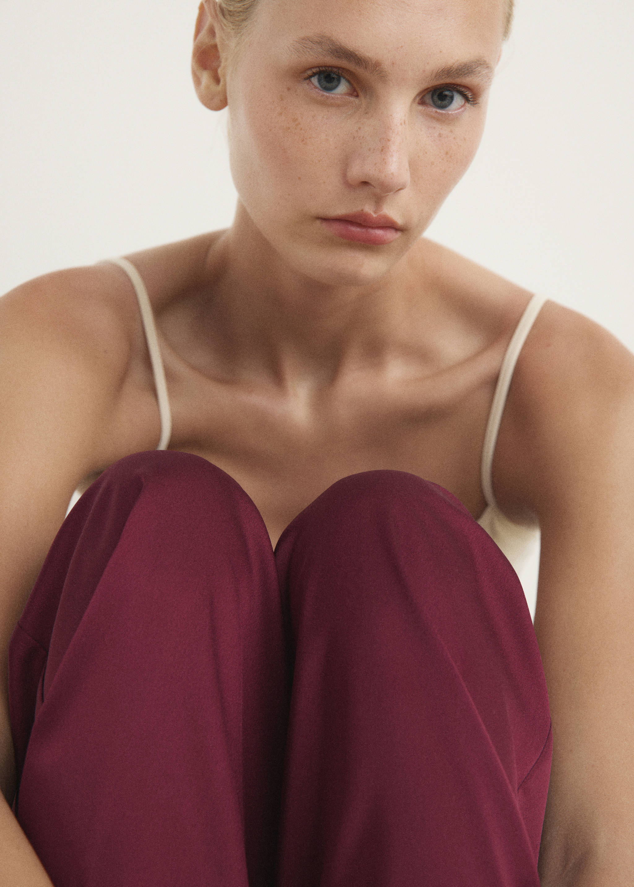 Satin long trousers - Details of the article 2