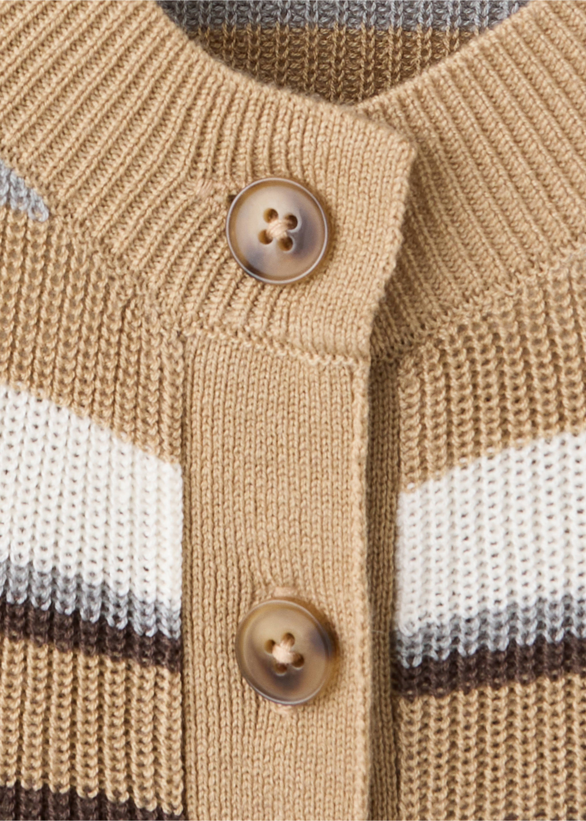 Striped rib sweater - Details of the article 8, Brown. Ref: 37072949-00.