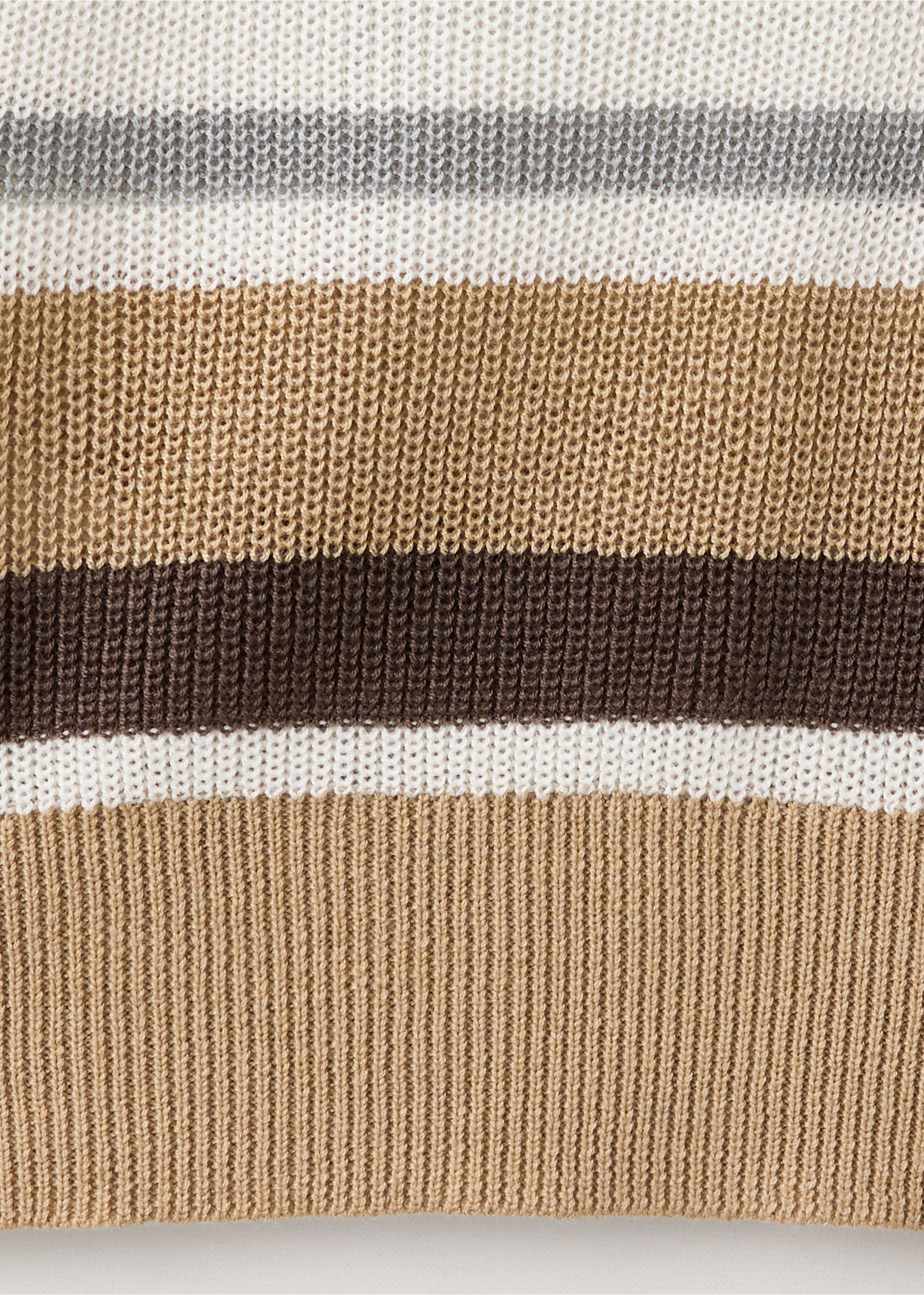 Striped rib sweater - Details of the article 0, Brown. Ref: 37072949-00.