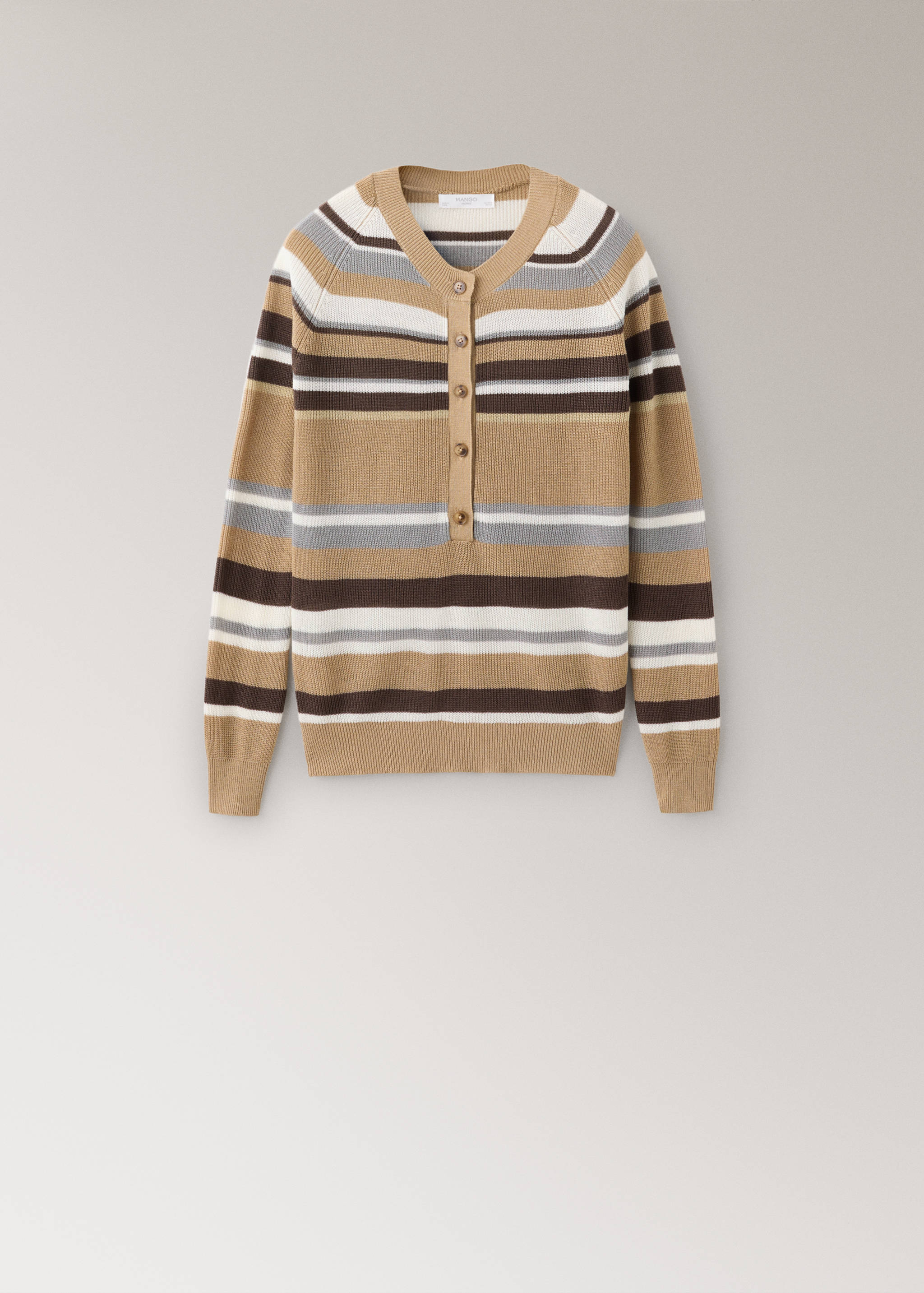 Striped rib sweater - Article without model