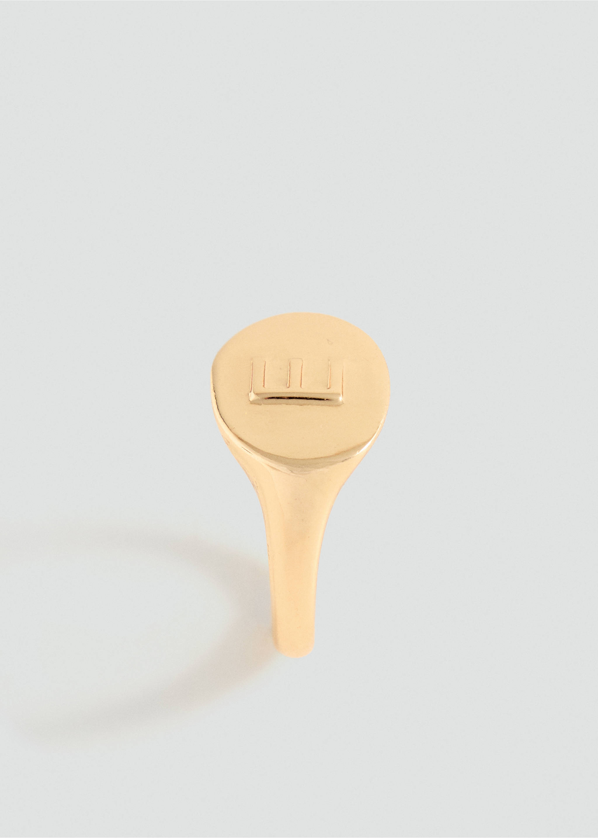 Letter detail ring - Medium plane, Gold. Ref: 37072950-00.