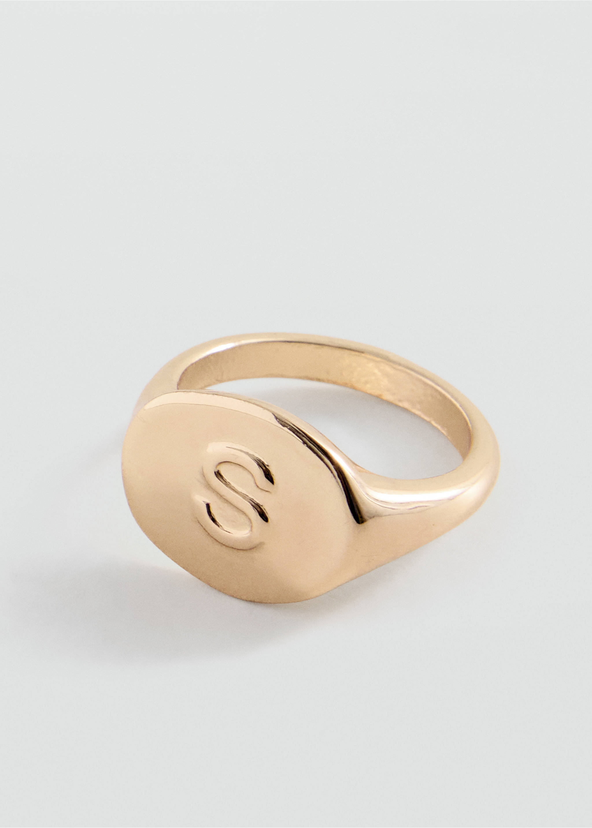 Letter detail ring - Medium plane, Gold. Ref: 37072952-00.