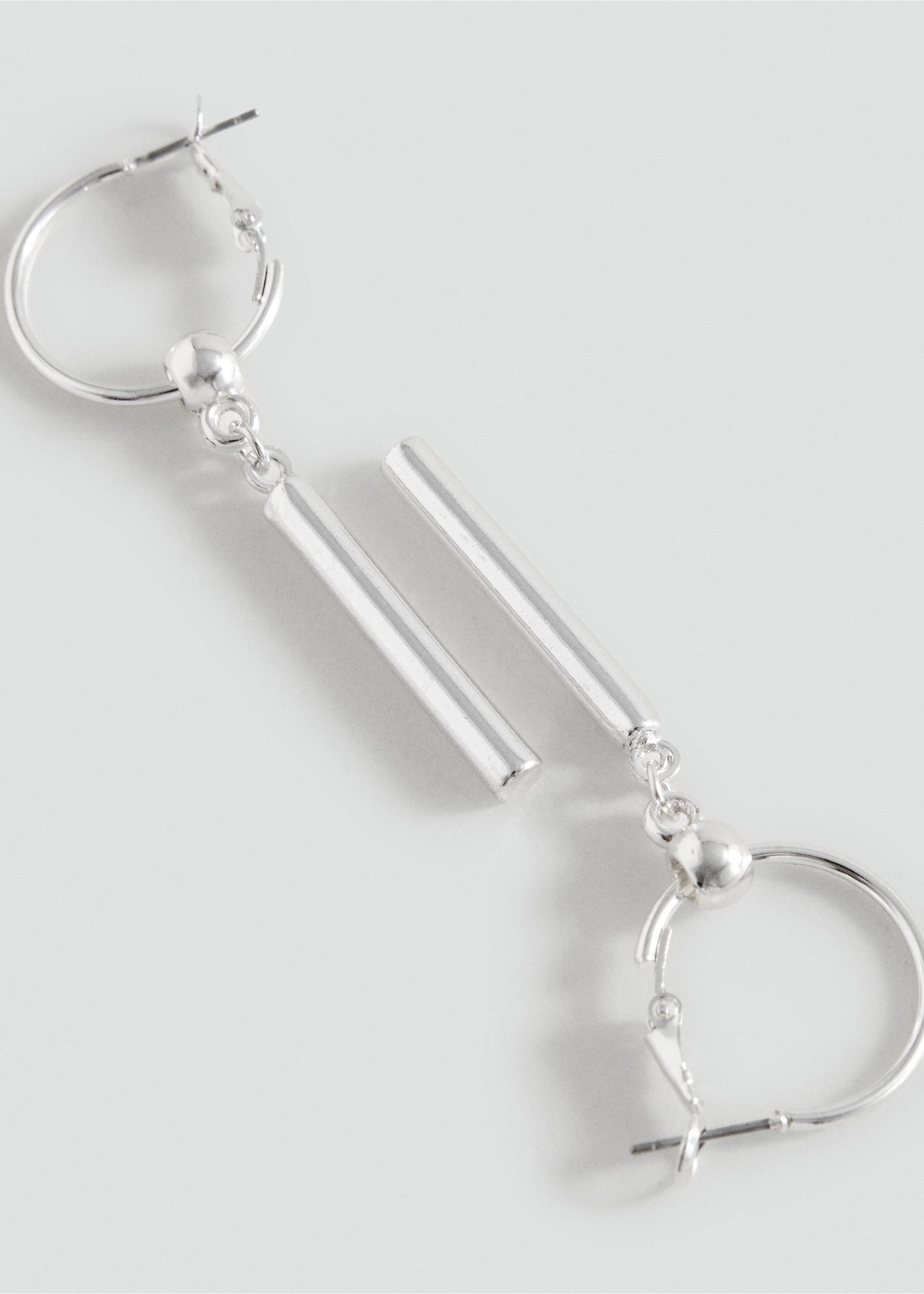 Pack of 2 mixed earrings - Medium plane, Silver. Ref: 37072955-00.
