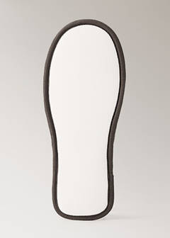 Round-toe terry slippers — Coffee 6