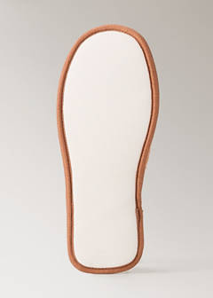 Round-toe terry slippers — Medium Brown 6