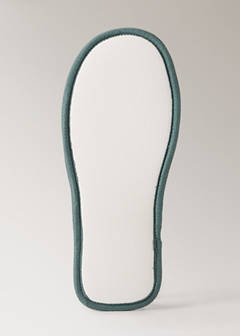 Round-toe terry slippers — Petrol Blue 6