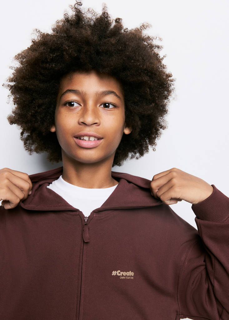 Loose fit hoodie — Brown