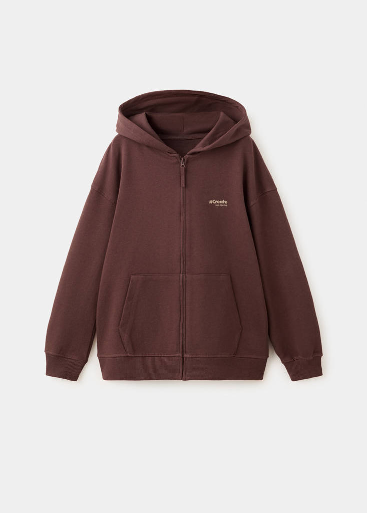Loose fit hoodie — Brown