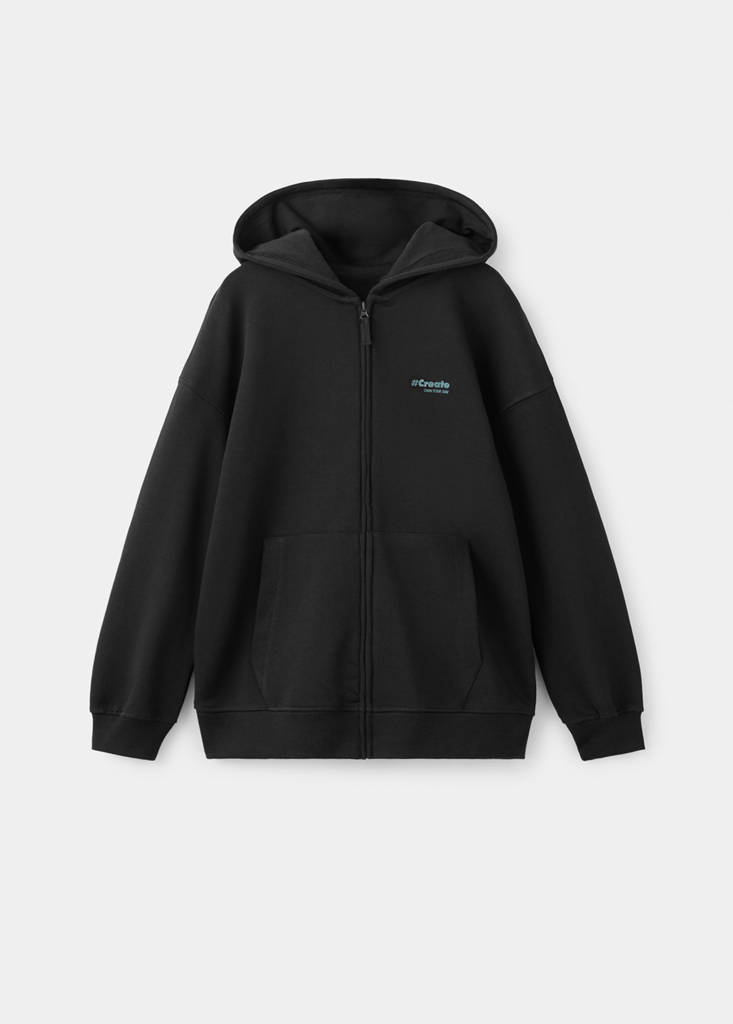 Loose fit hoodie — Black