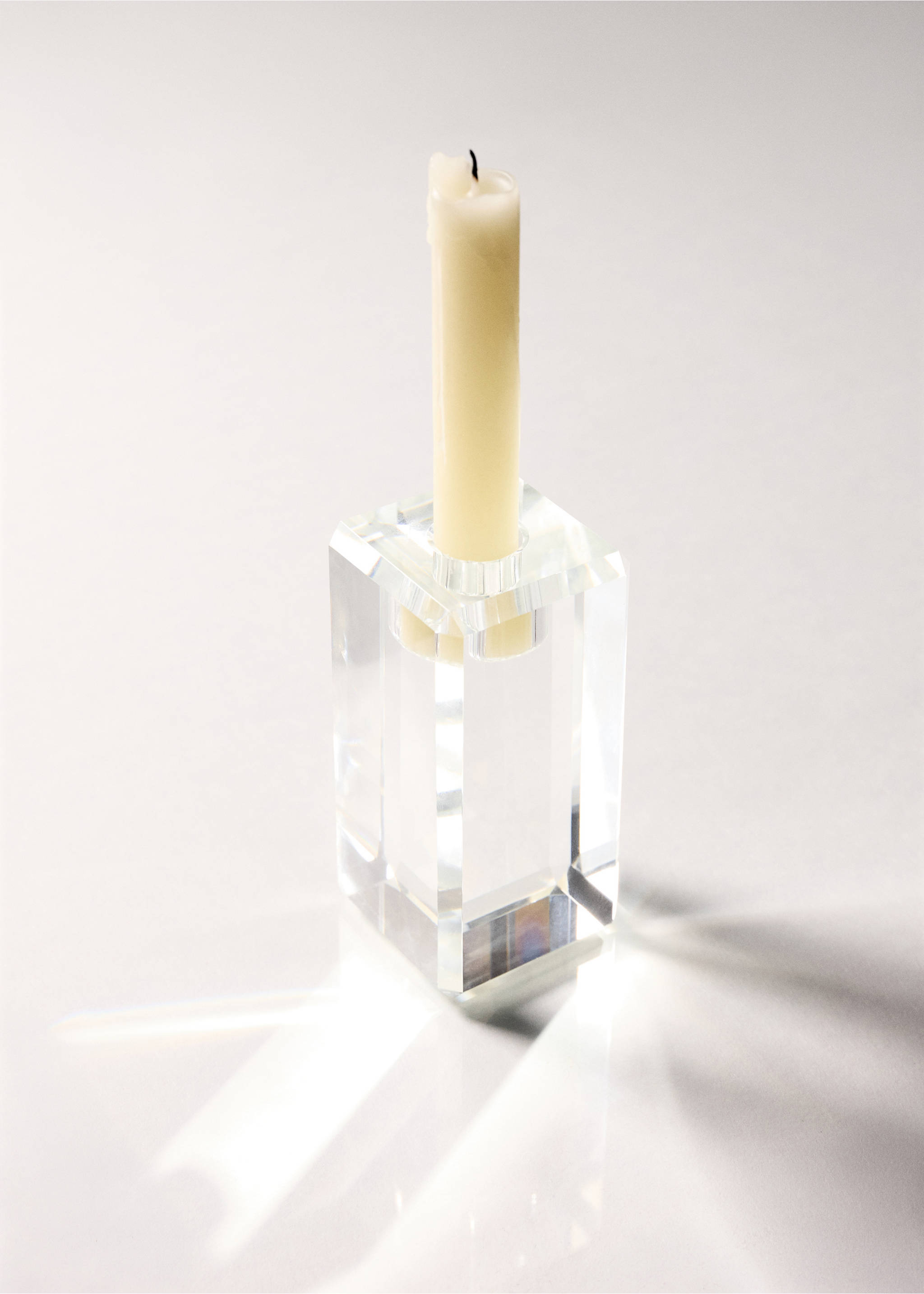 Large glass candleholder - General plane, Black. Ref: 37073281-00.