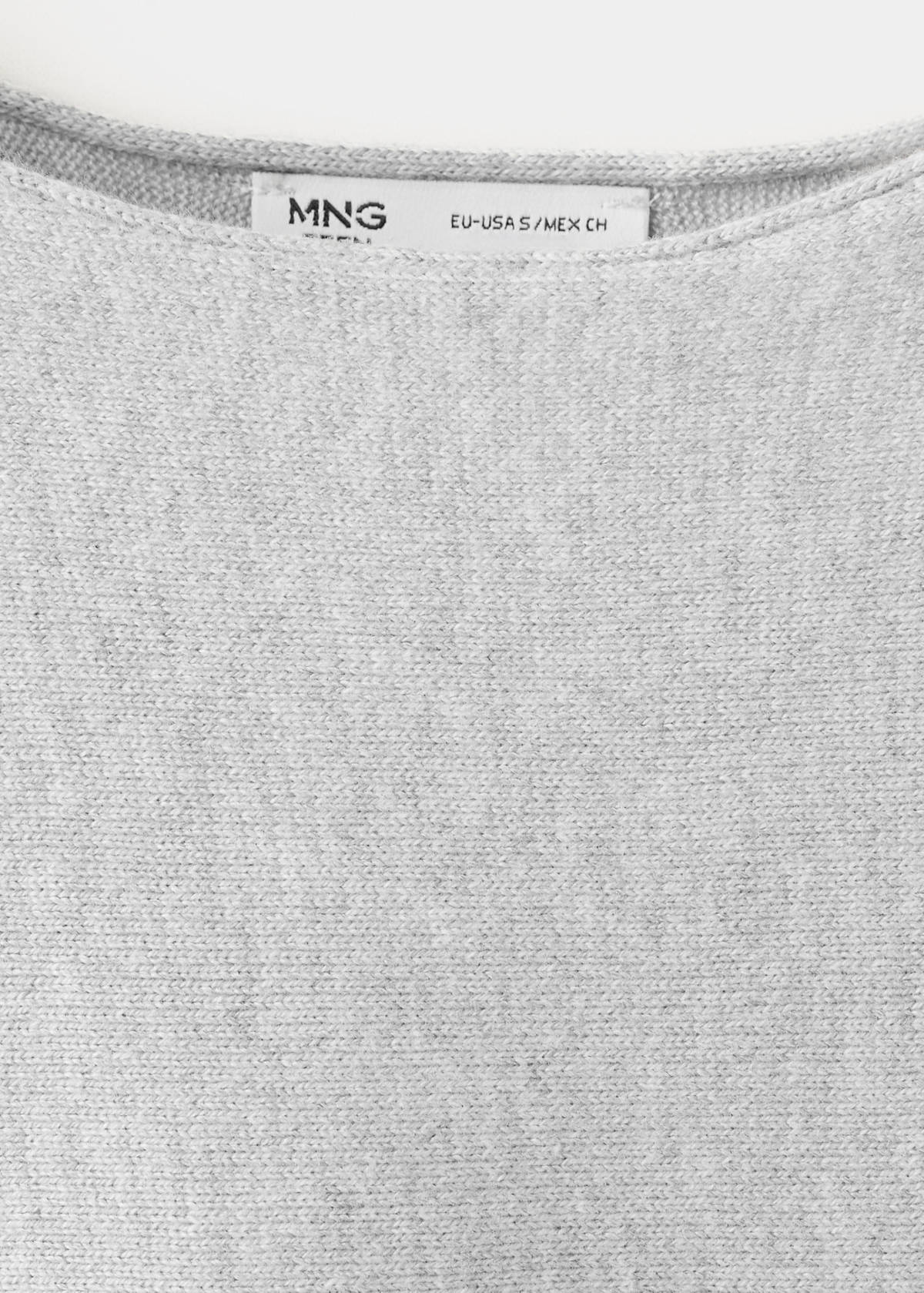 Fine knit jumper with slit details — Medium Heather Grey