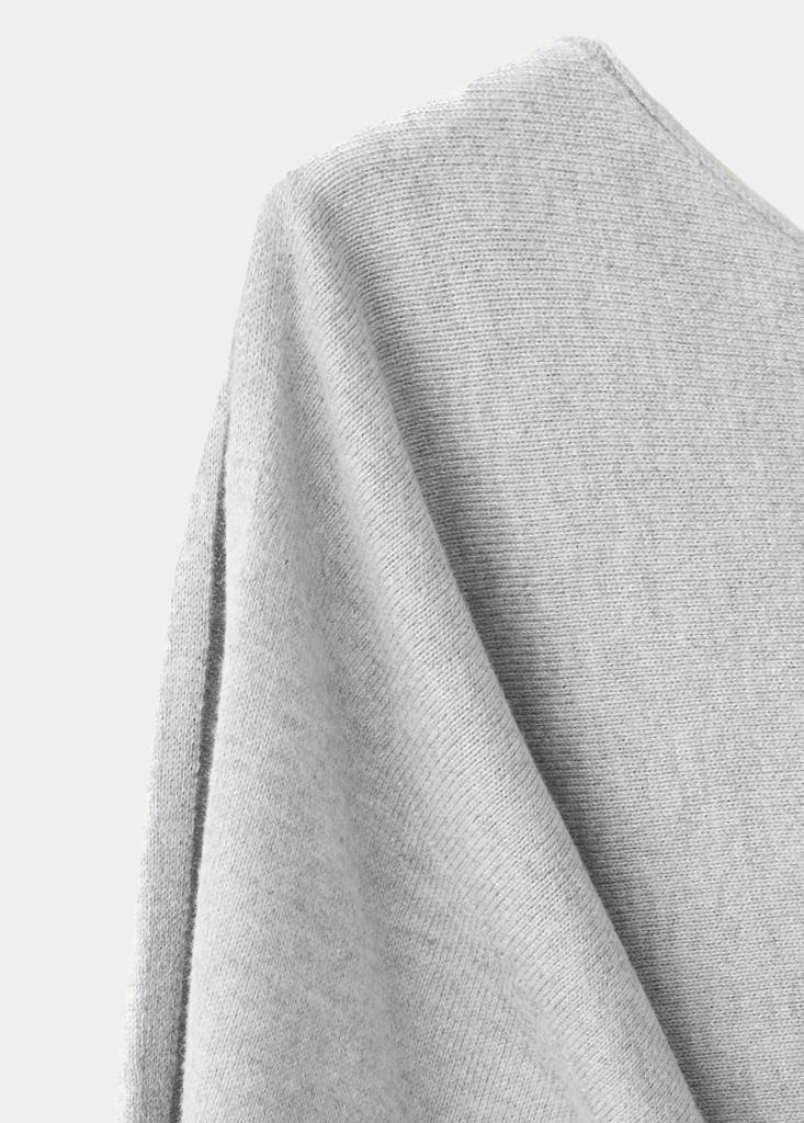 Fine knit jumper with slit details — Medium Heather Grey