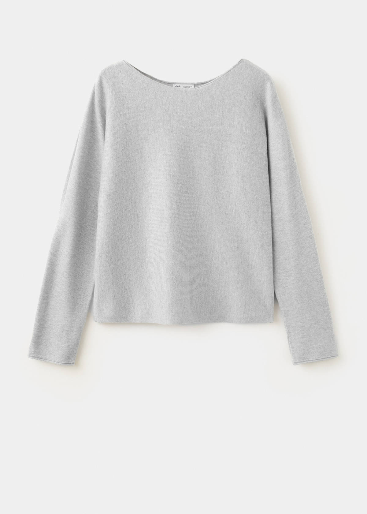 Fine knit jumper with slit details — Medium Heather Grey