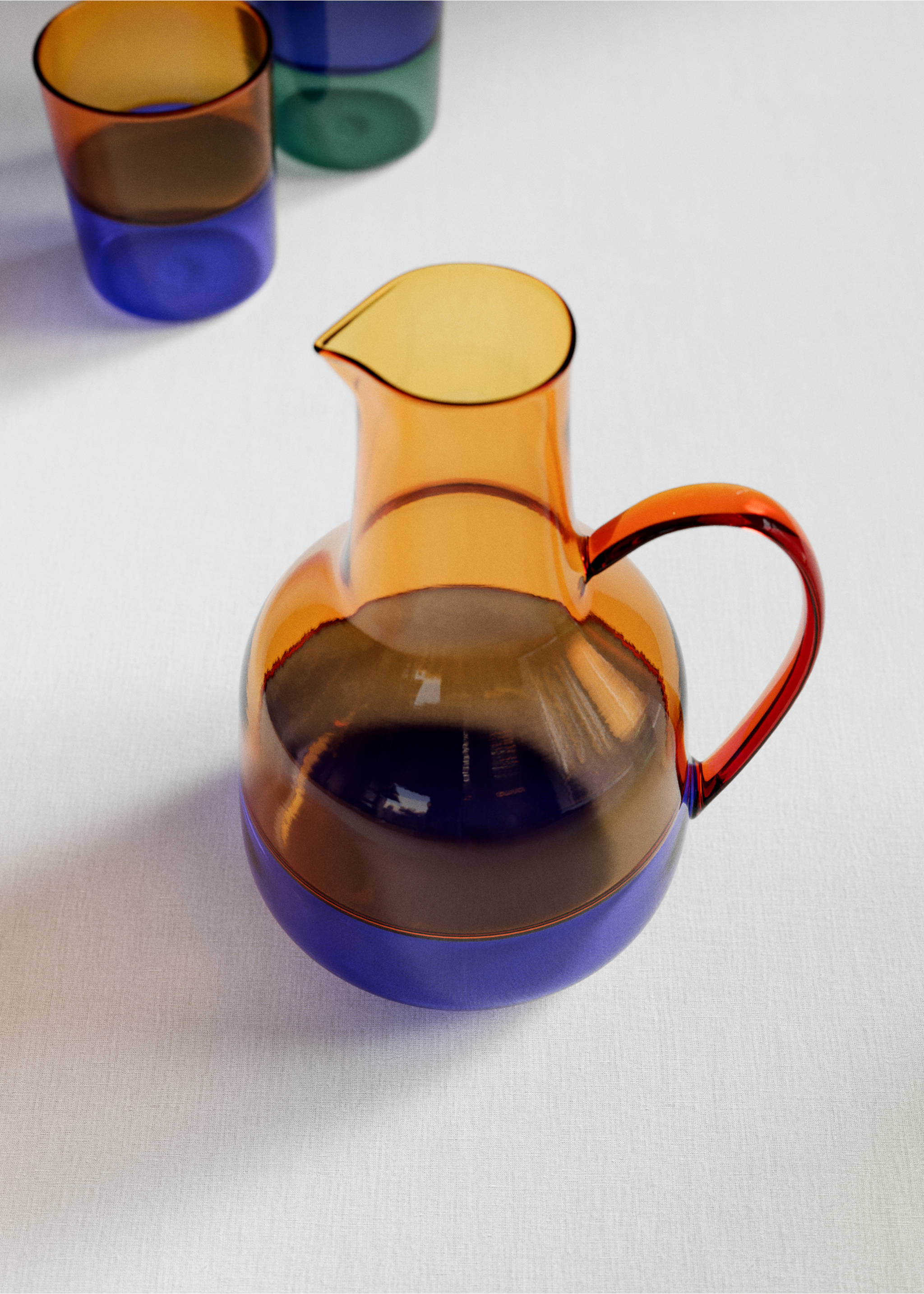 Bicolour glass vase - General plane, Orange. Ref: 37073288-00.