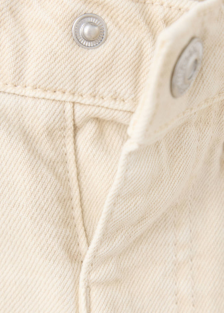Straight jeans with elasticated waistband — Sand