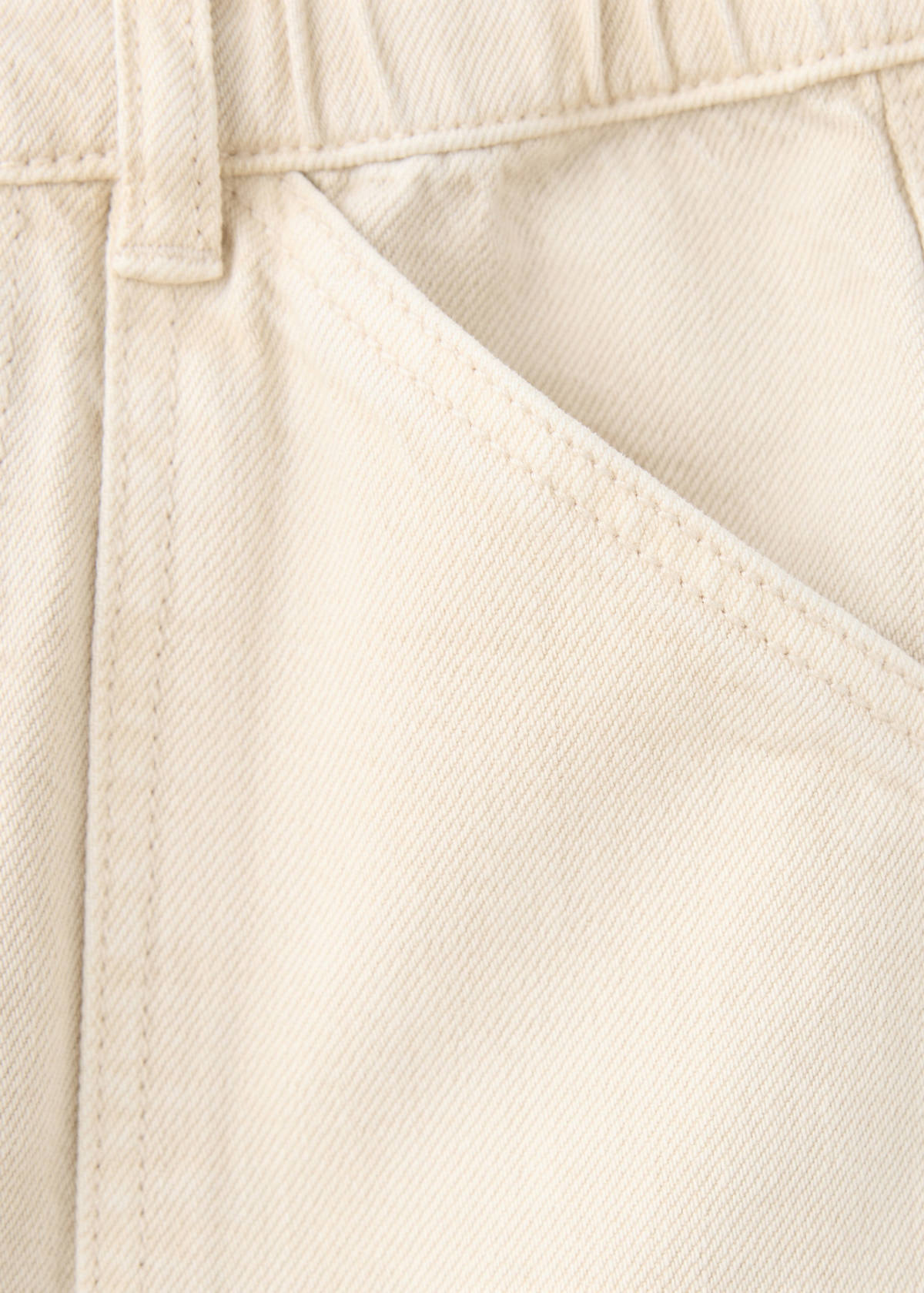 Straight jeans with elasticated waistband — Sand
