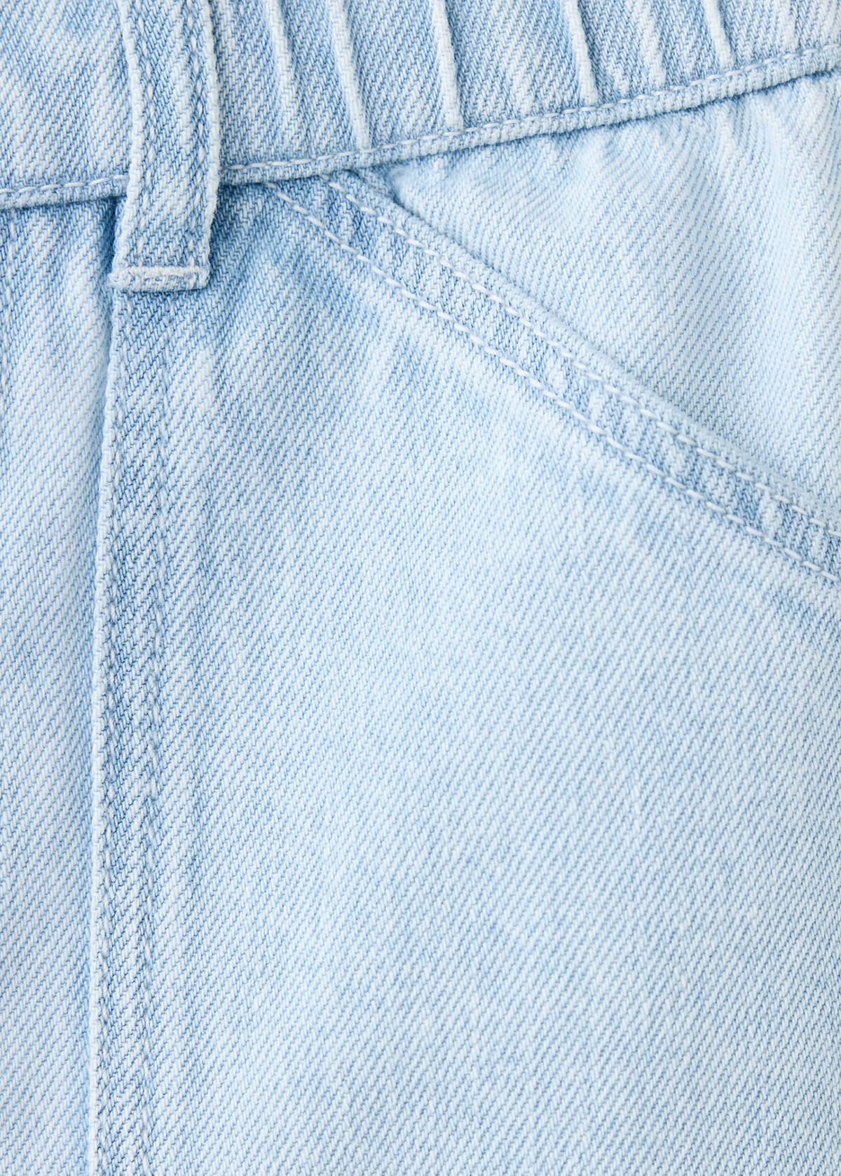Straight jeans with elasticated waistband — Light Blue