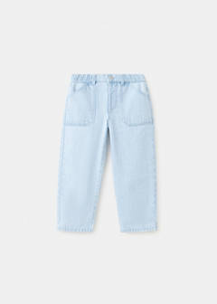 Straight jeans with elasticated waistband — Light Blue 3