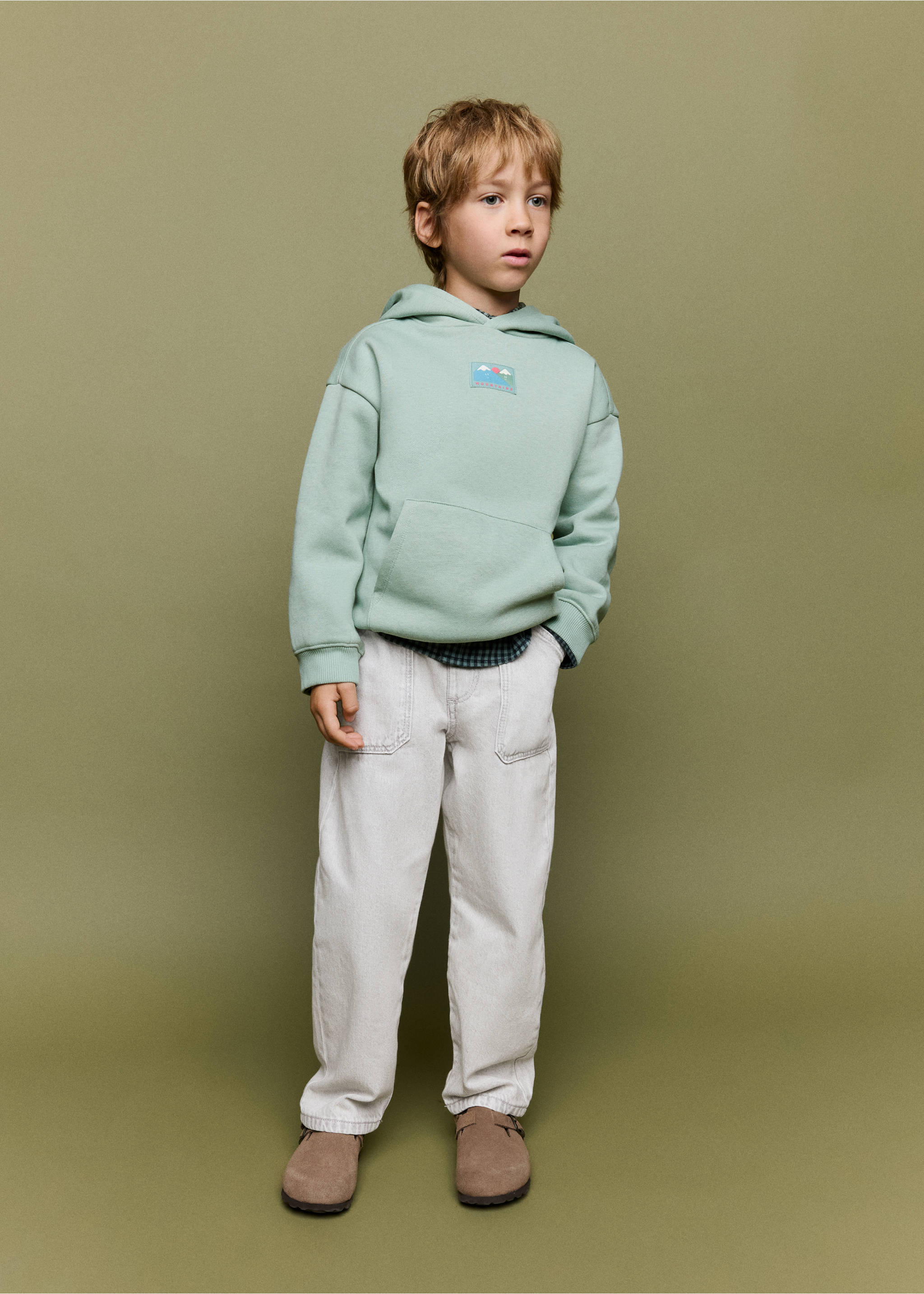 Straight jeans with elasticated waistband - General plane, Denim Grey. Ref: 37073290-00.