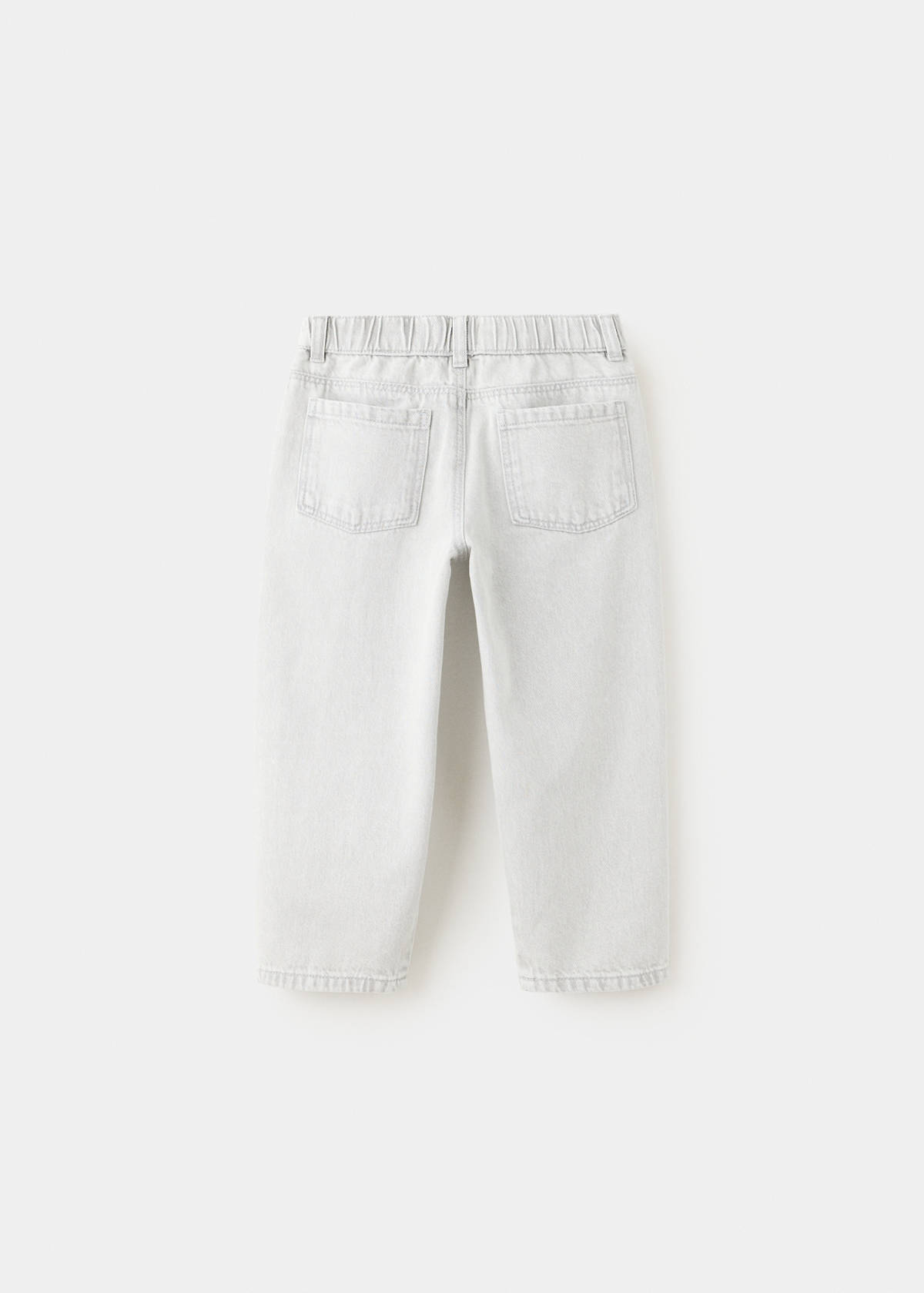 Straight jeans with elasticated waistband — Denim Grey