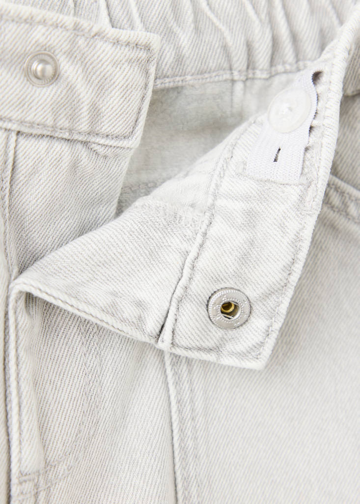 Straight jeans with elasticated waistband — Denim Grey