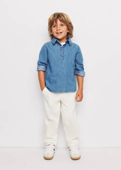 Cotton denim shirt — Medium Blue 2