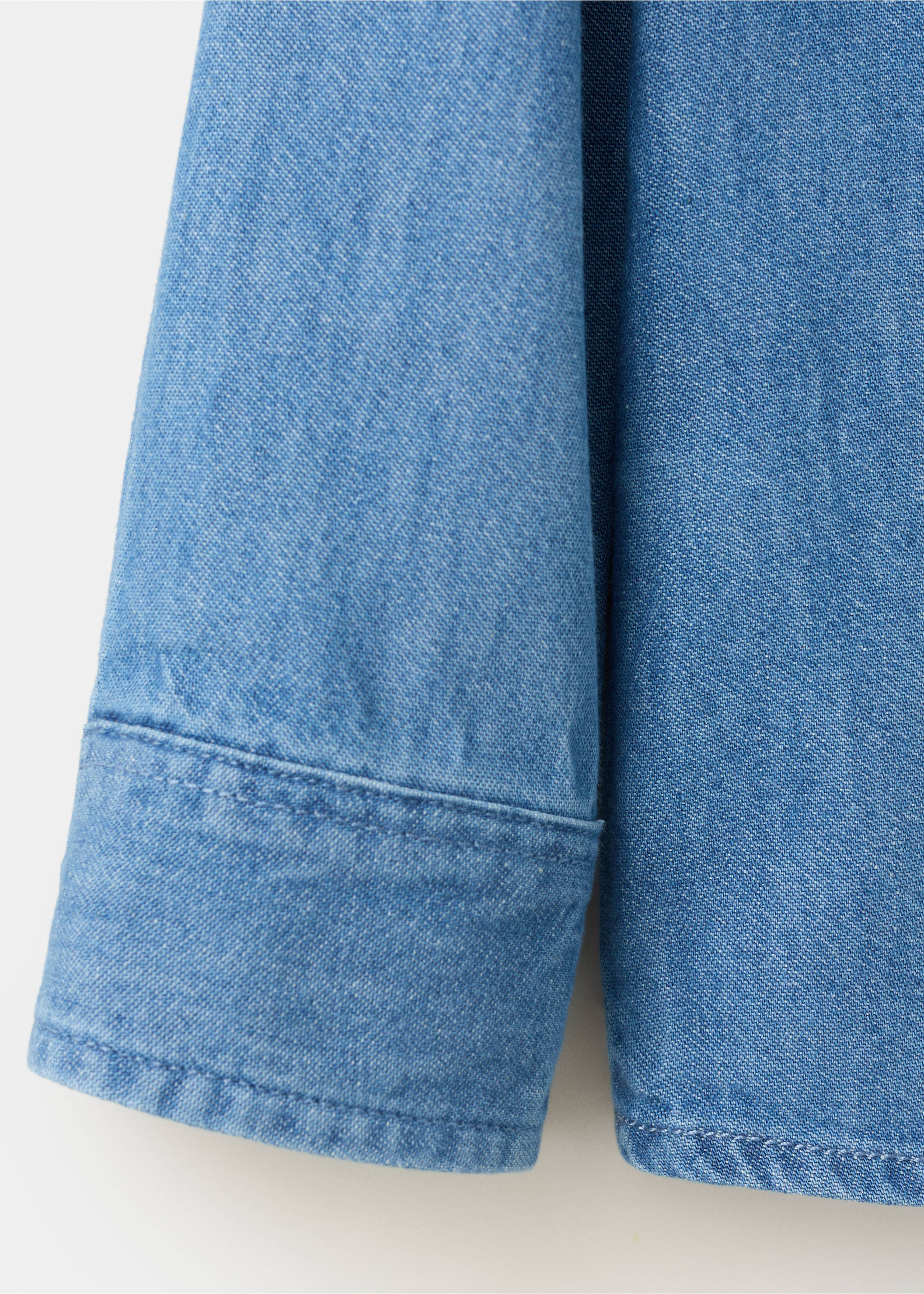 Cotton denim shirt - Details of the article 0, Medium Blue. Ref: 37073294-00.