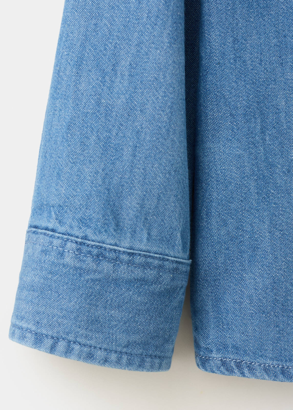 Cotton denim shirt — Medium Blue