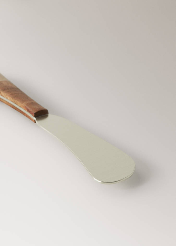 Pack of 2 stainless steel butter knives — Ecru