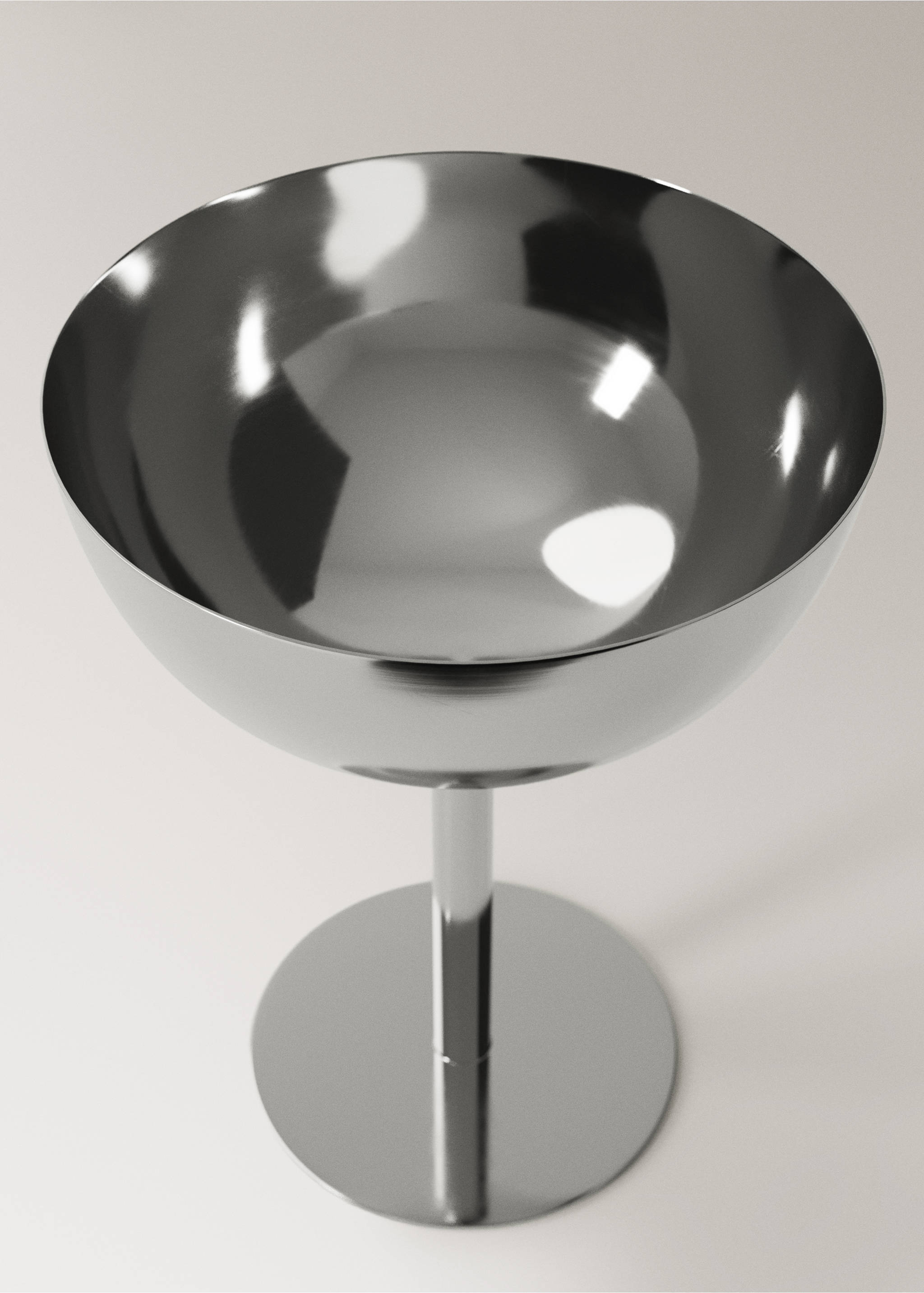 Stainless steel ice cream bowl - Details of the article 2, Silver. Ref: 37073299-00.