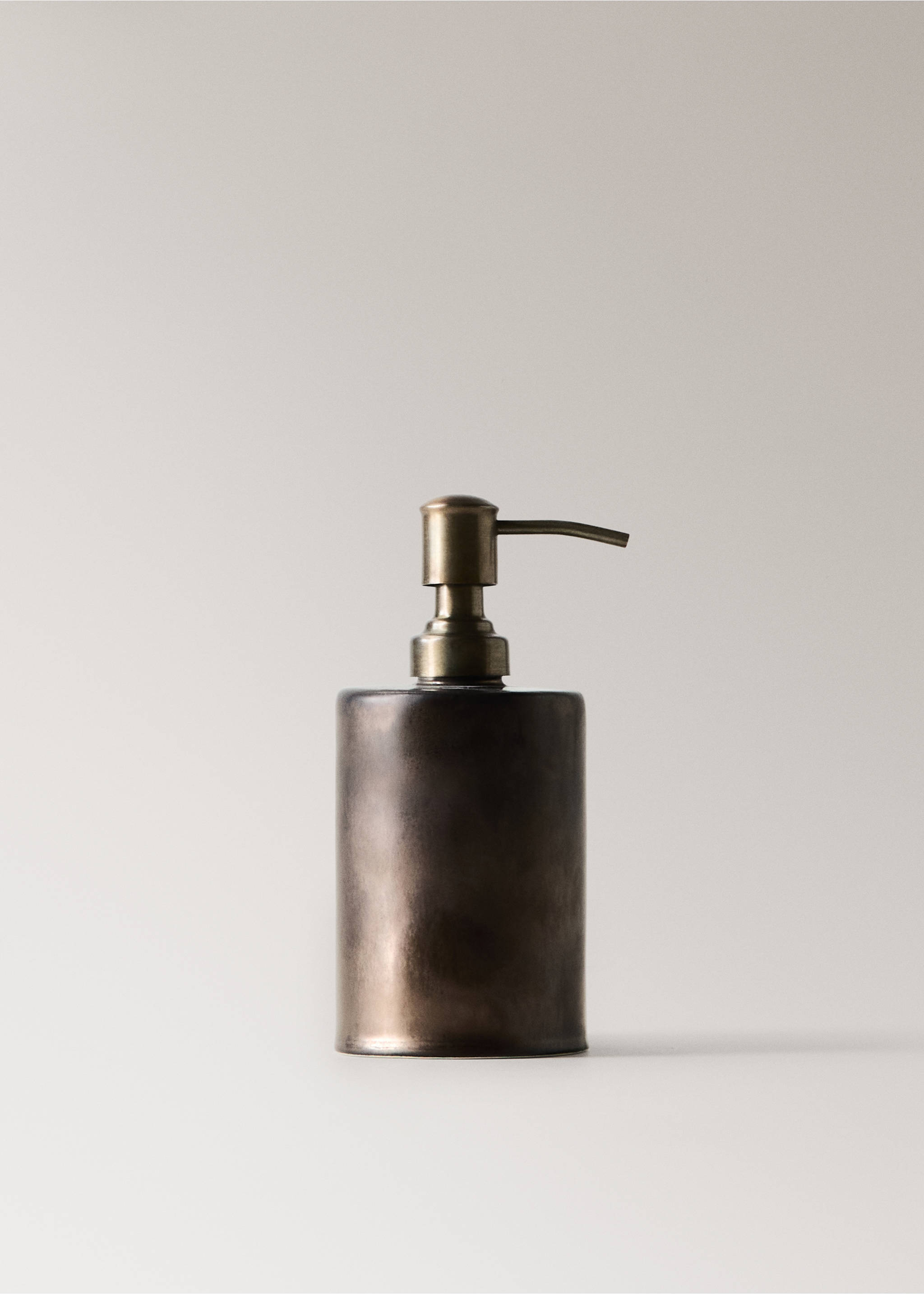 Ceramic soap dispenser - Article without model, Brown. Ref: 37073301-00.