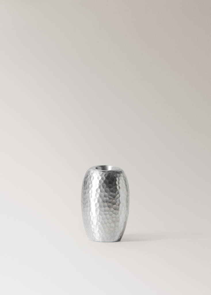 Metallic candleholder — Silver
