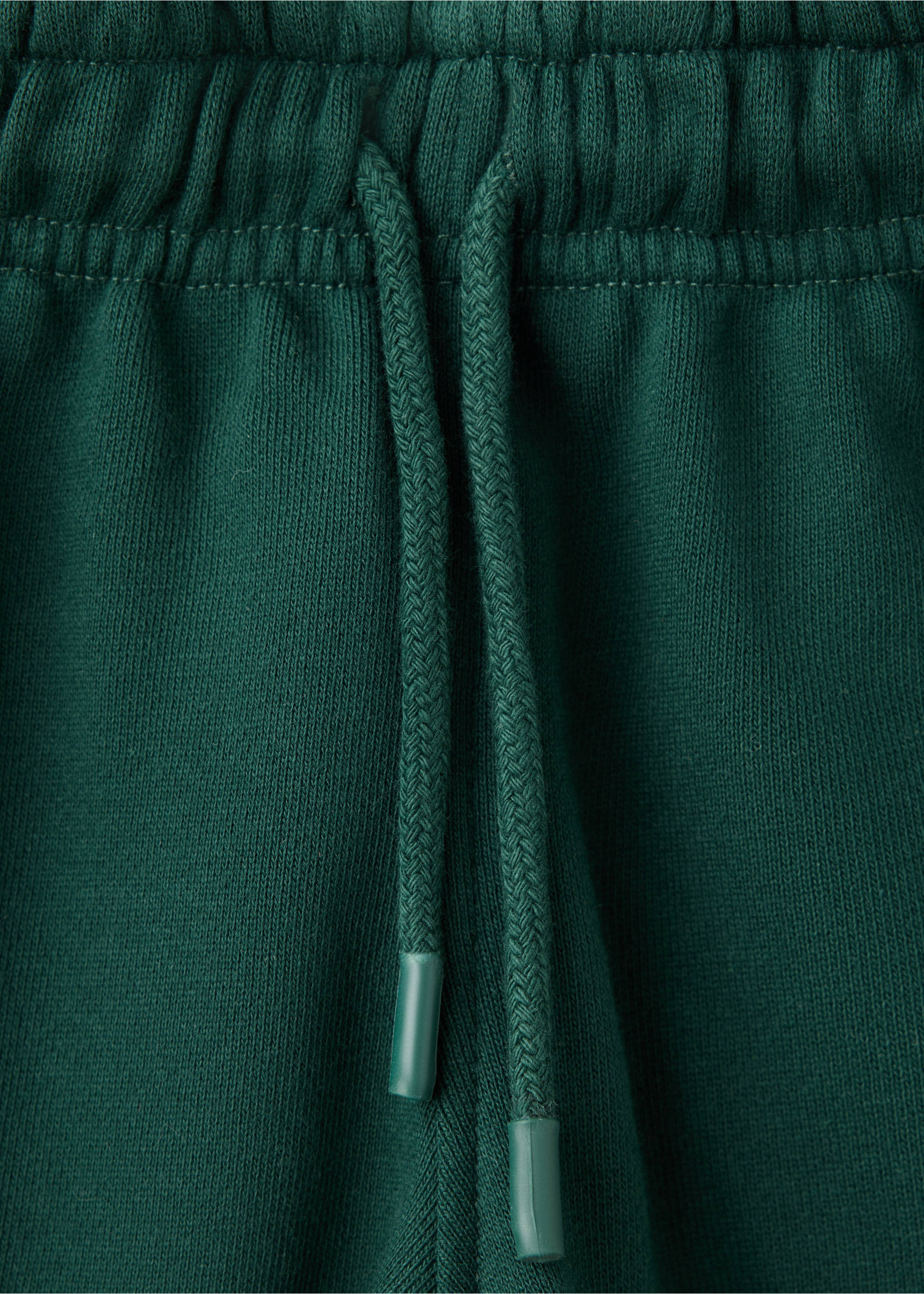 100% cotton jogger trousers - Details of the article 8, Dark Green. Ref: 37073307-00.