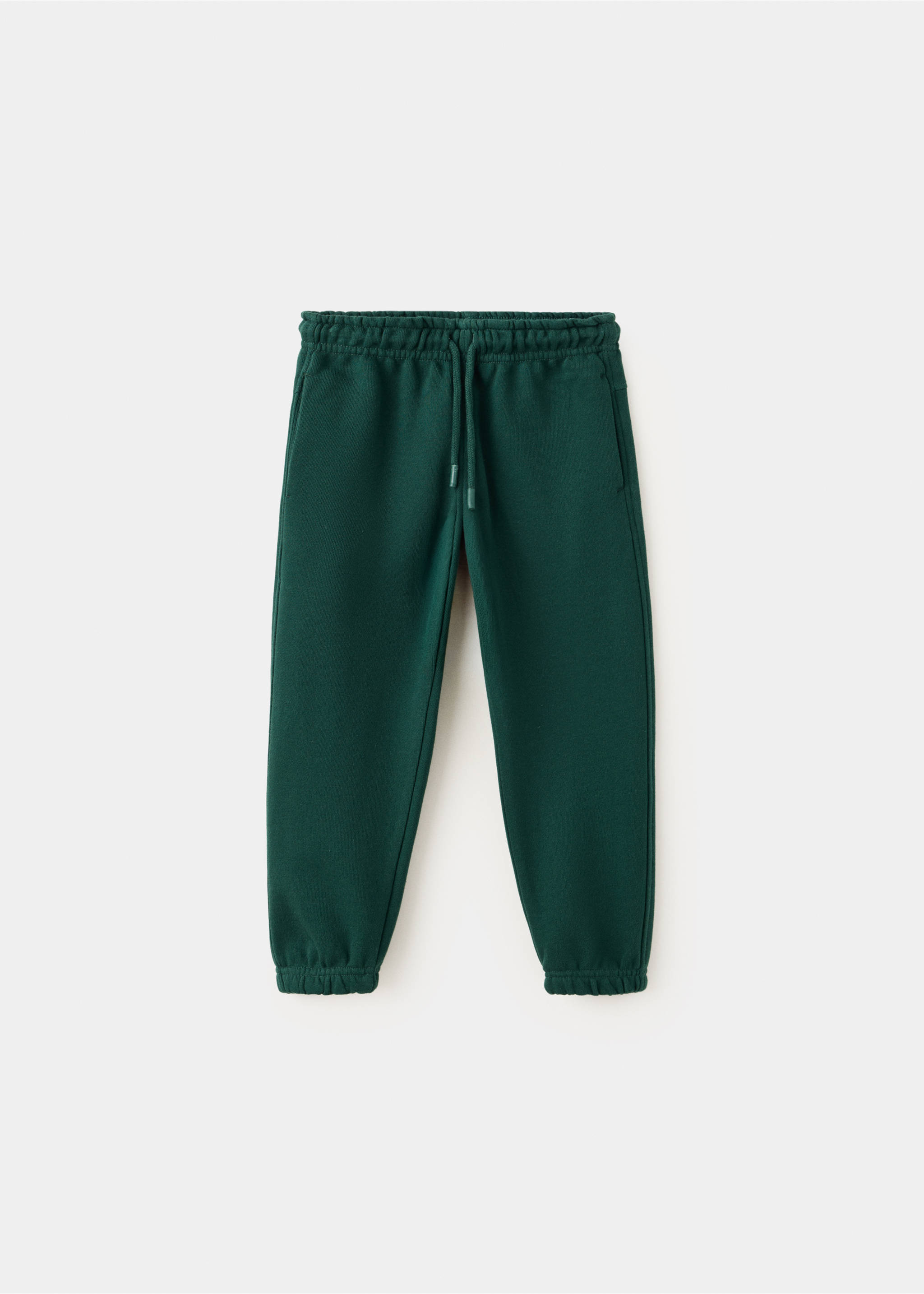 100% cotton jogger trousers - Article without model, Dark Green. Ref: 37073307-00.