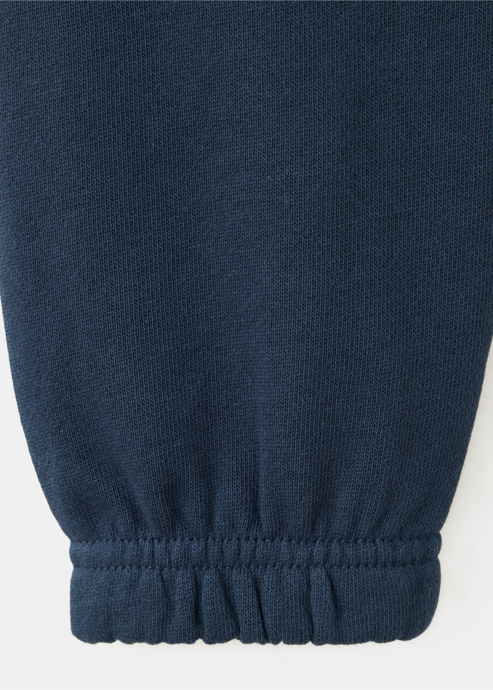 100% cotton jogger trousers - Details of the article 0, Navy. Ref: 37073307-00.