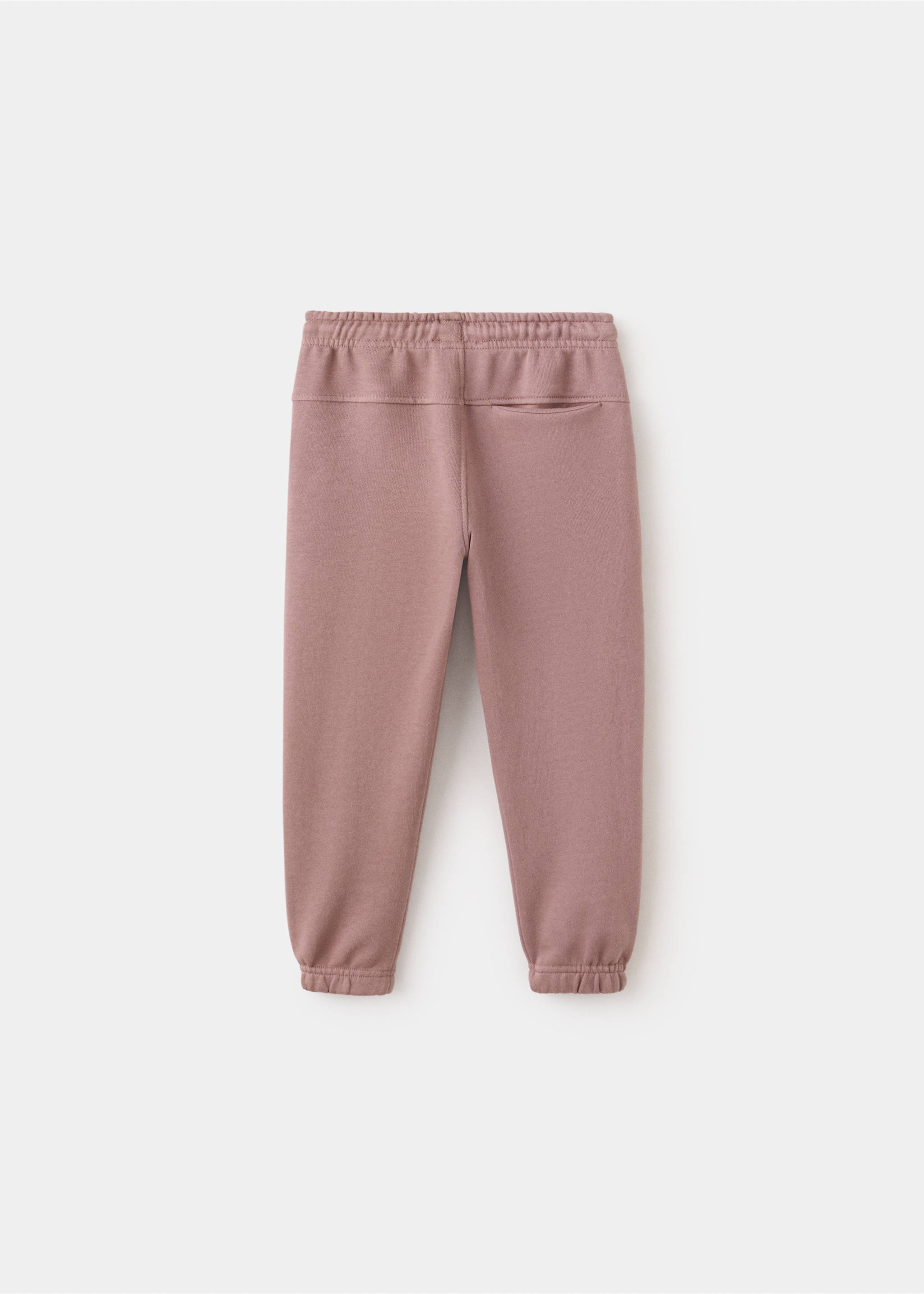100% cotton jogger trousers - Reverse of the article, Pale Pink. Ref: 37073307-00.