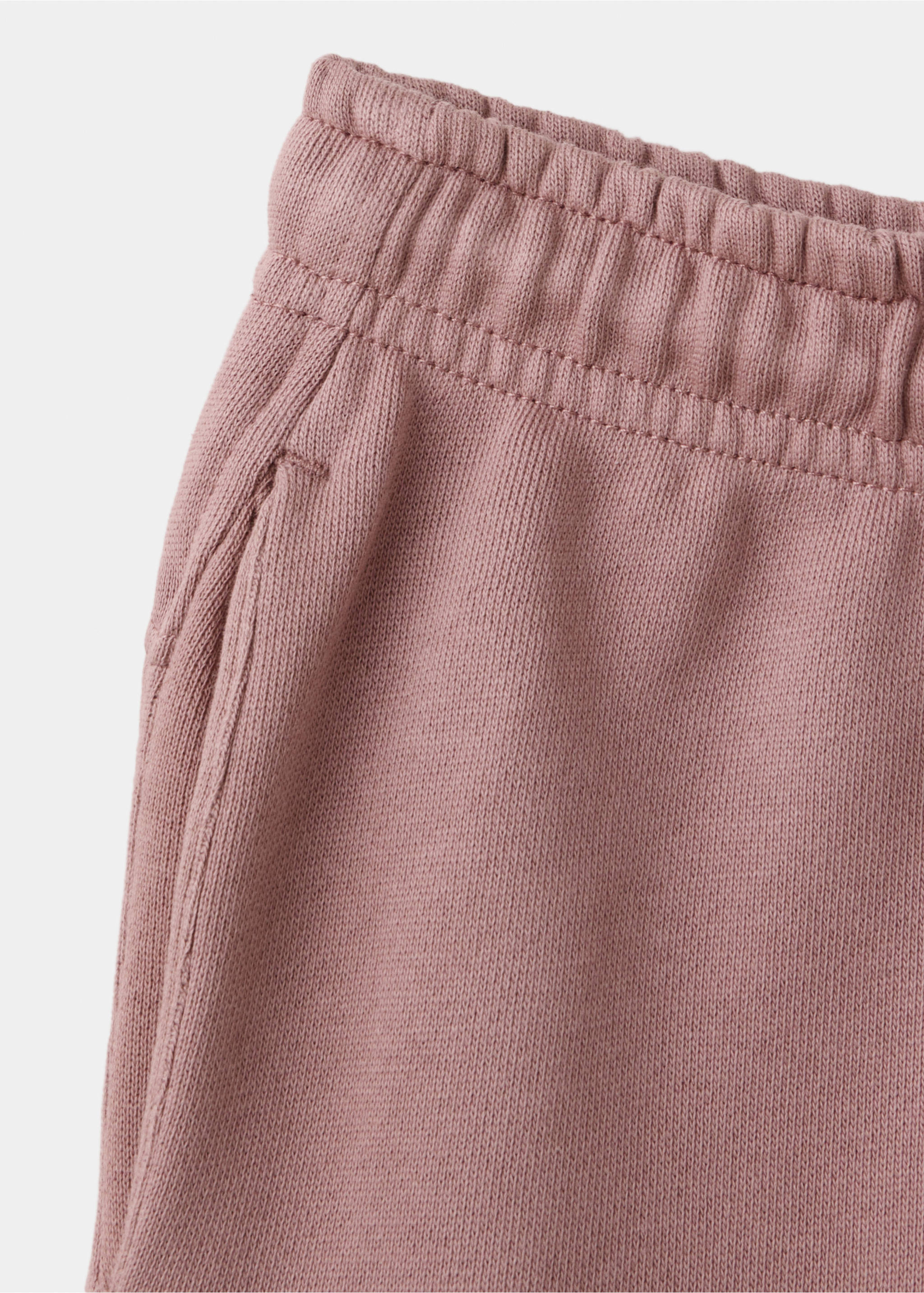 100% cotton jogger trousers - Details of the article 0, Pale Pink. Ref: 37073307-00.
