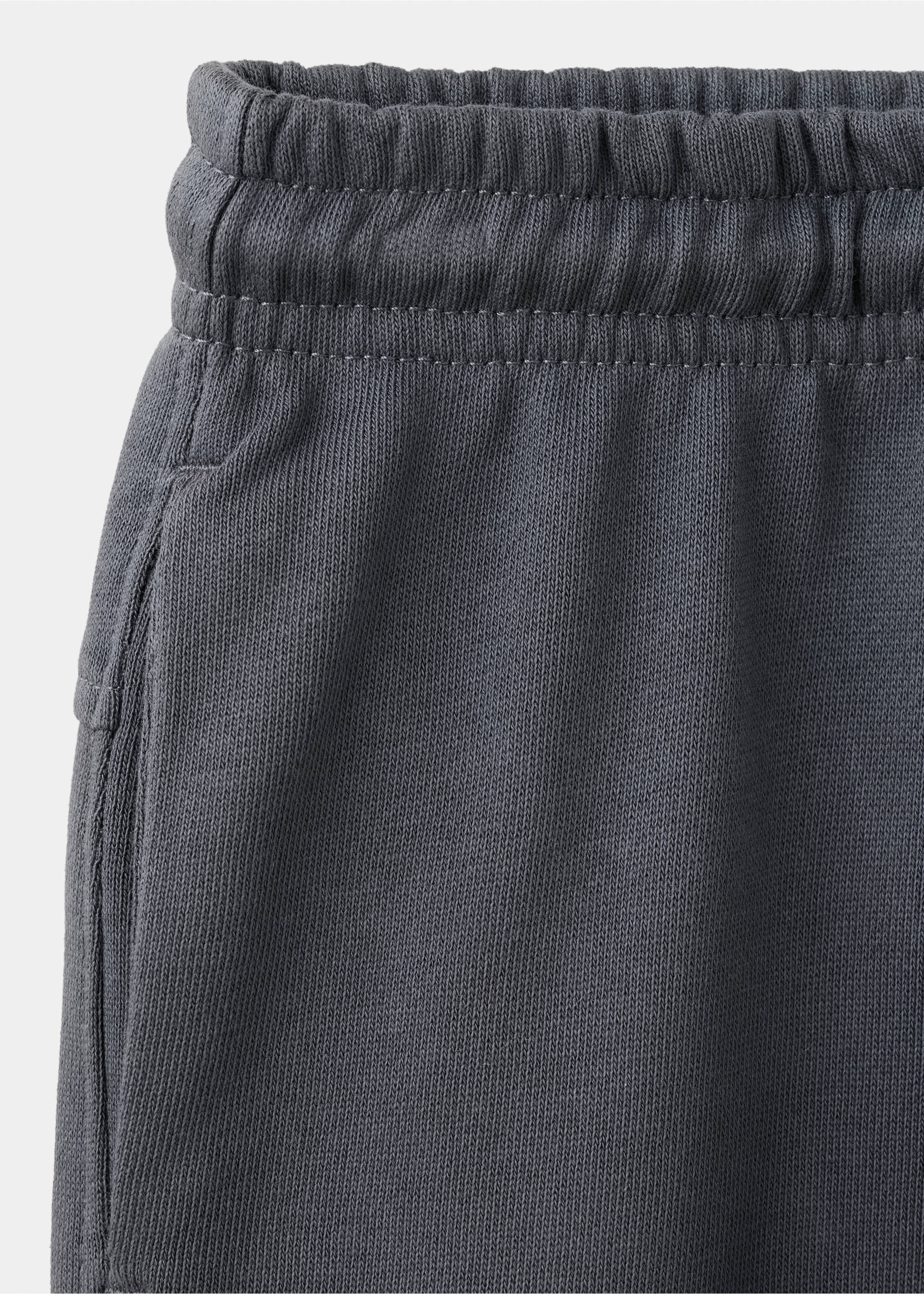100% cotton jogger trousers - Details of the article 0, Charcoal. Ref: 37073307-00.