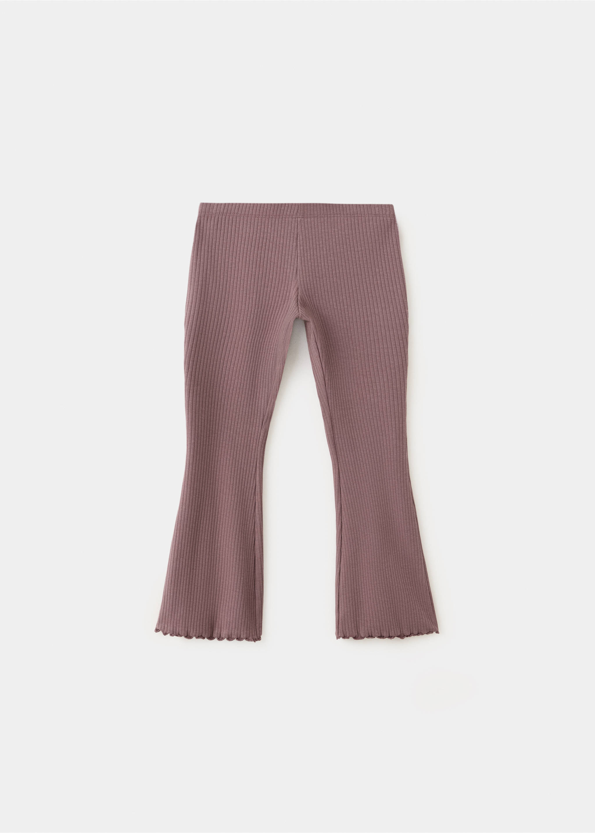 Ribbed cotton leggings - Reverse of the article, Pink. Ref: 37073311-00.