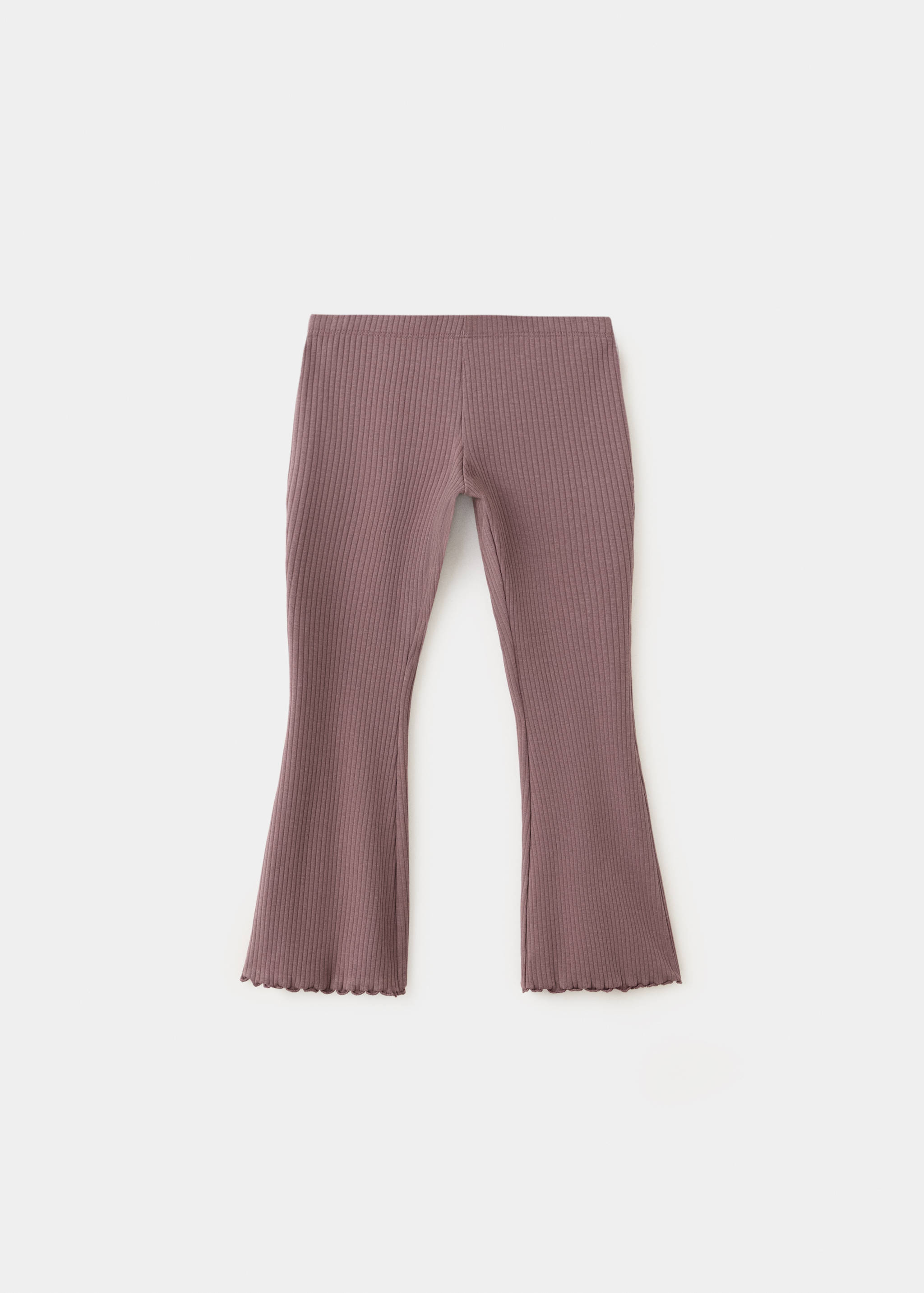 Ribbed cotton leggings - Reverse of the article