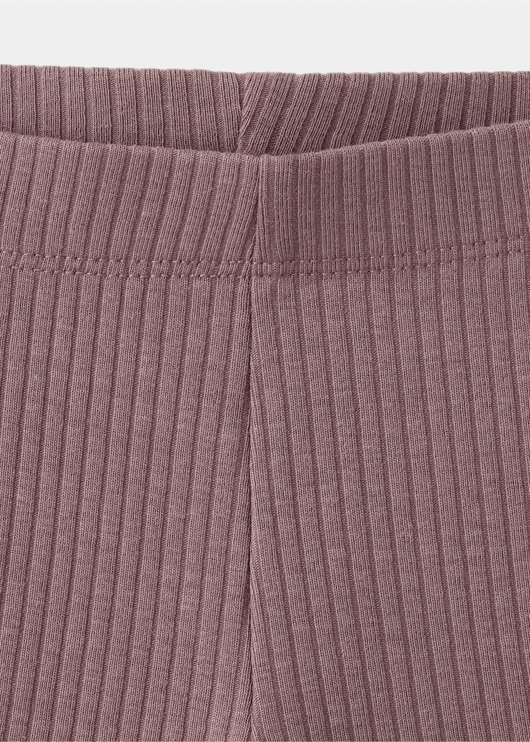 Ribbed cotton leggings - Details of the article 8, Pink. Ref: 37073311-00.