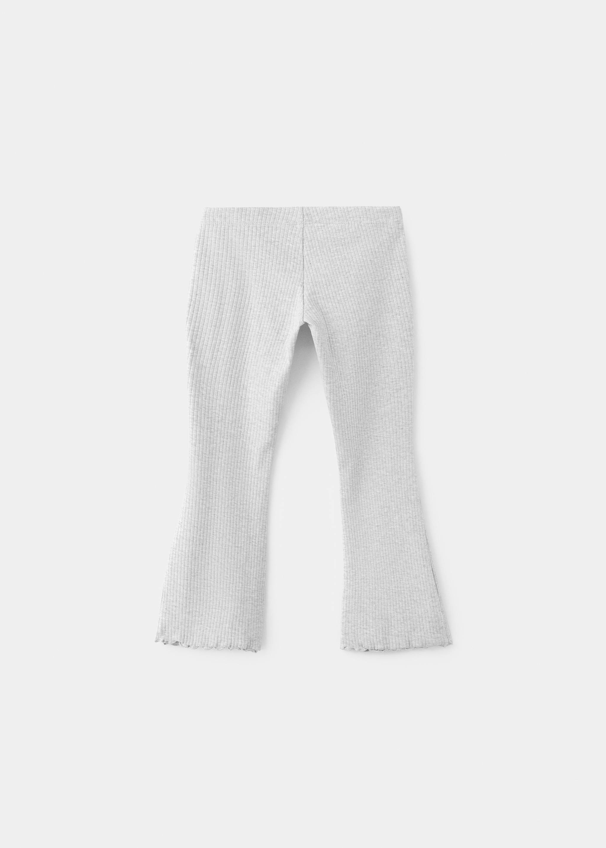 Ribbed cotton leggings - Reverse of the article